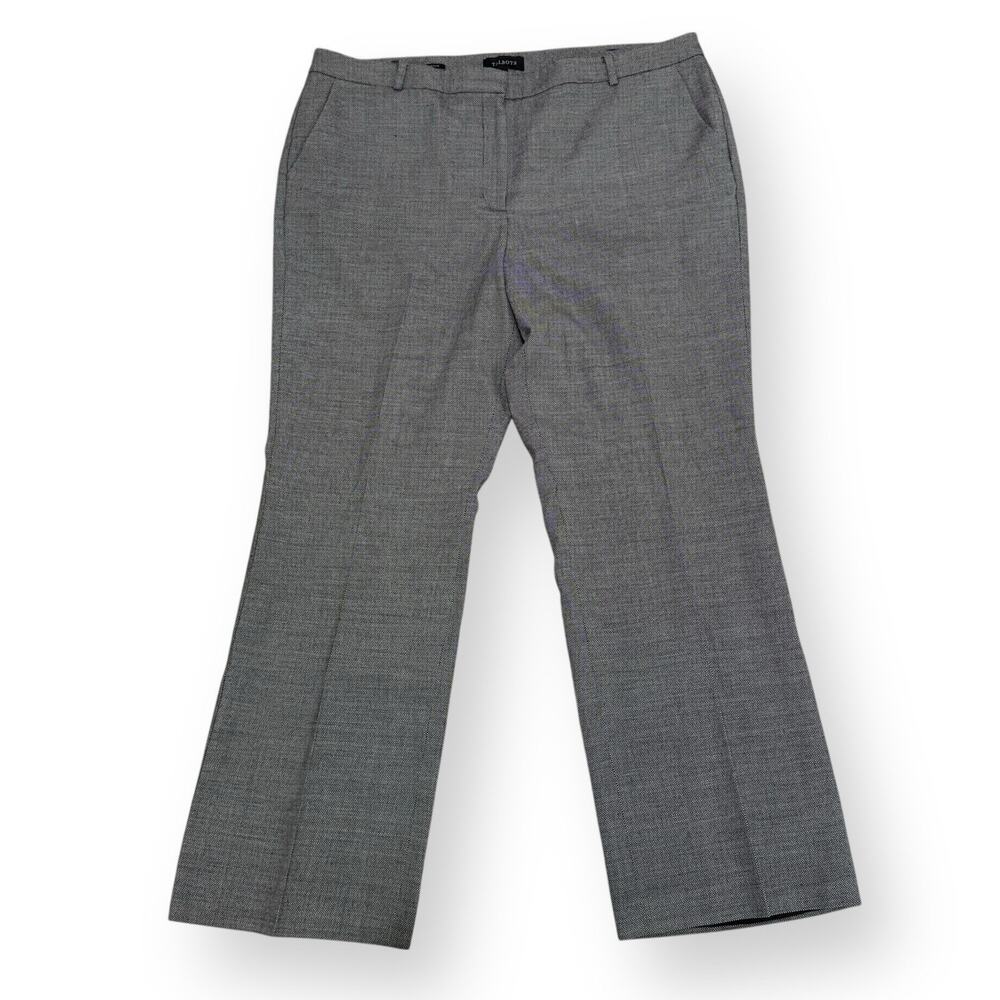 Talbots Heritage Dress Pants Womens 20 Black Tweed Wool Blend Trousers Lined